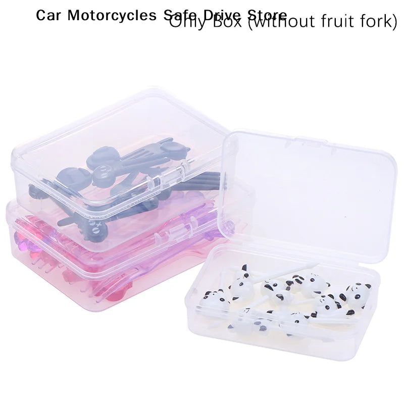 CM1 Transparent Fruit Fork Storage Box Plastic Electronic Components Zpaxo