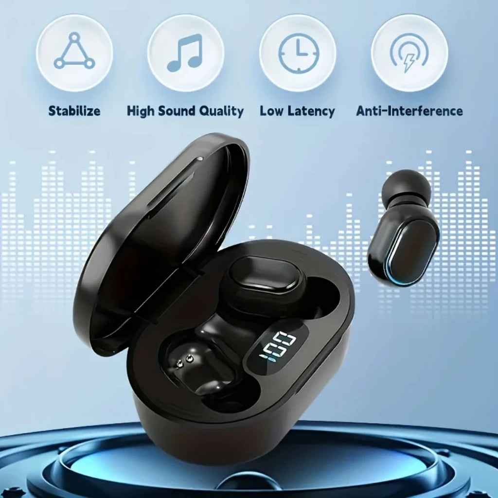 E7S Wireless Bluetooth Headset Mic LED Display Earbuds Iphone Xiaomi Zpaxo