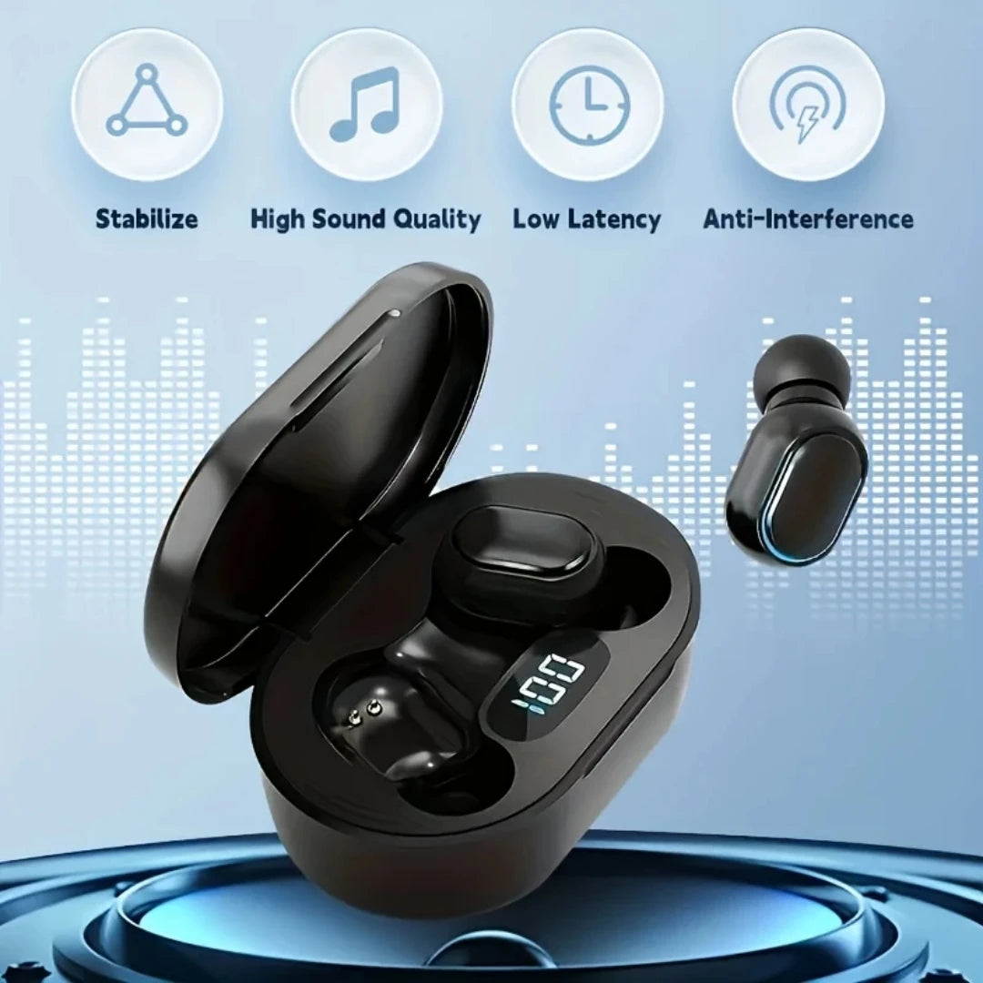 E7S Wireless Bluetooth Headset Mic LED Display Earbuds Iphone Xiaomi Zpaxo