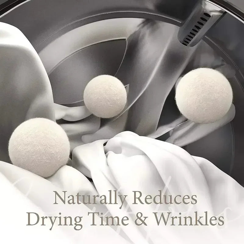 Wool Dryer Balls Reusable Natural Fabric Softener Laundry Washing Machine Accessories Home Washing Fleece Dryer Balls Clothes Zpaxo