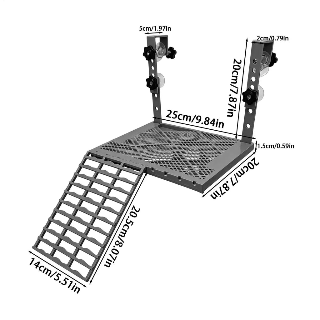 Turtle Basking Area Non-slip Resting Ramp Decoration Food Tank Zpaxo