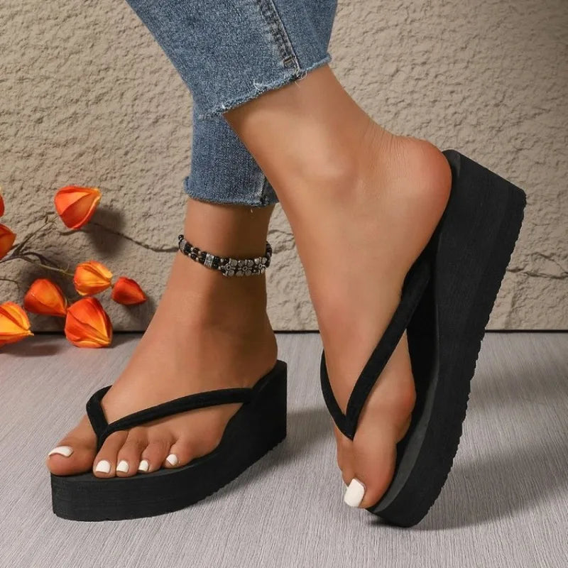 Slippers Summer Shoes Women Wedges Sandals Slides Beach Home Flip Zpaxo