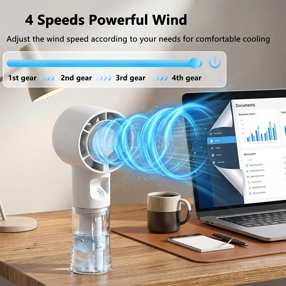 Portable Humidifier Mist Fan Rechargeable Mini Handheld Water Small Zpaxo