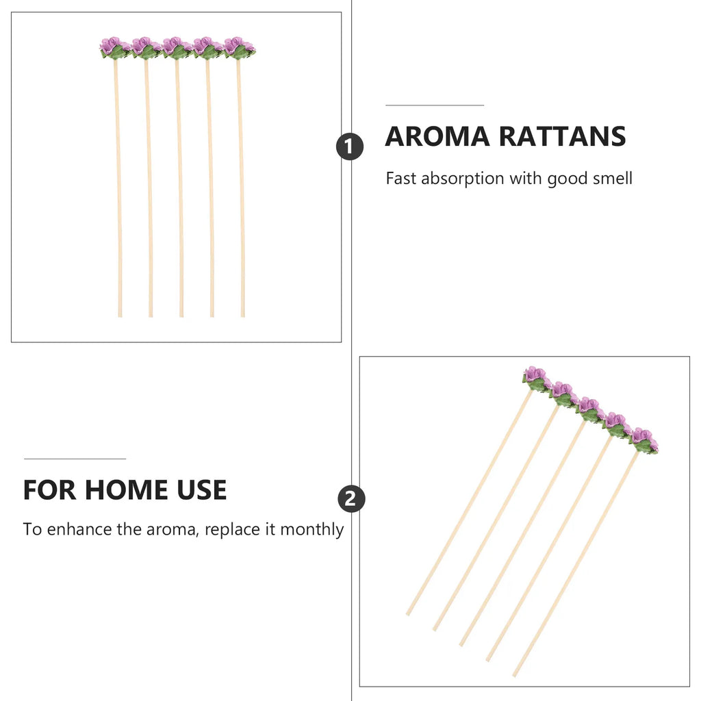 Vine Diffuser Sticks Aromatherapy Rattan Vines Rose Decor Fragrance Zpaxo