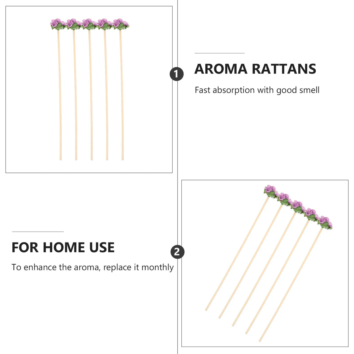 Vine Diffuser Sticks Aromatherapy Rattan Vines Rose Decor Fragrance Zpaxo