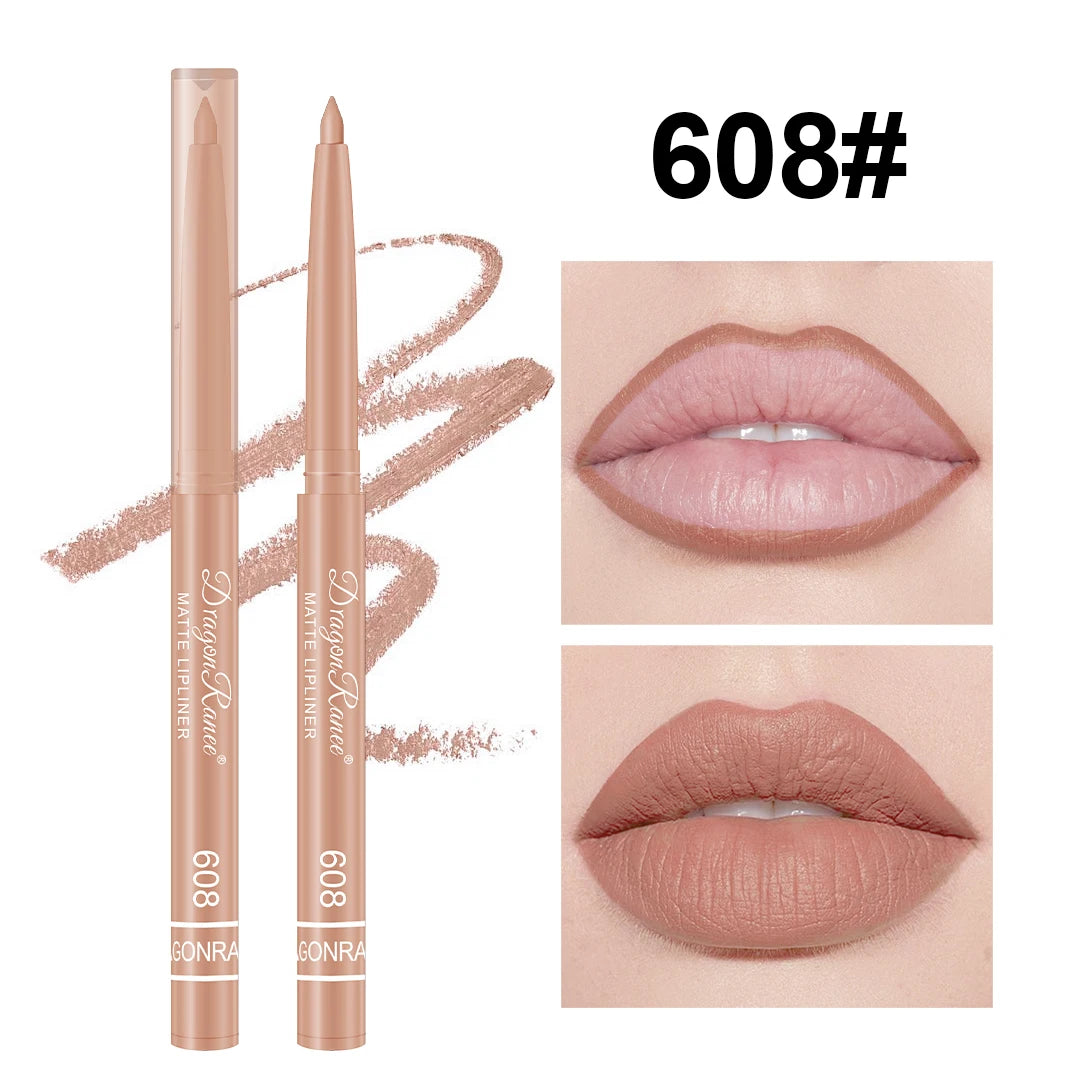 Lip Liner to Outline the Lip Shape, Beginner-Friendly, Natural and Delicate, Waterproof, Matte, Nude Color Lip Liner Zpaxo 08Dr7001