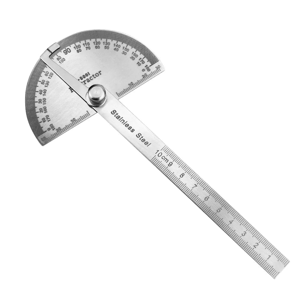 Metal Angle Finder 180 Degree Protractor Stainless Steel Woodworking Zpaxo Silver