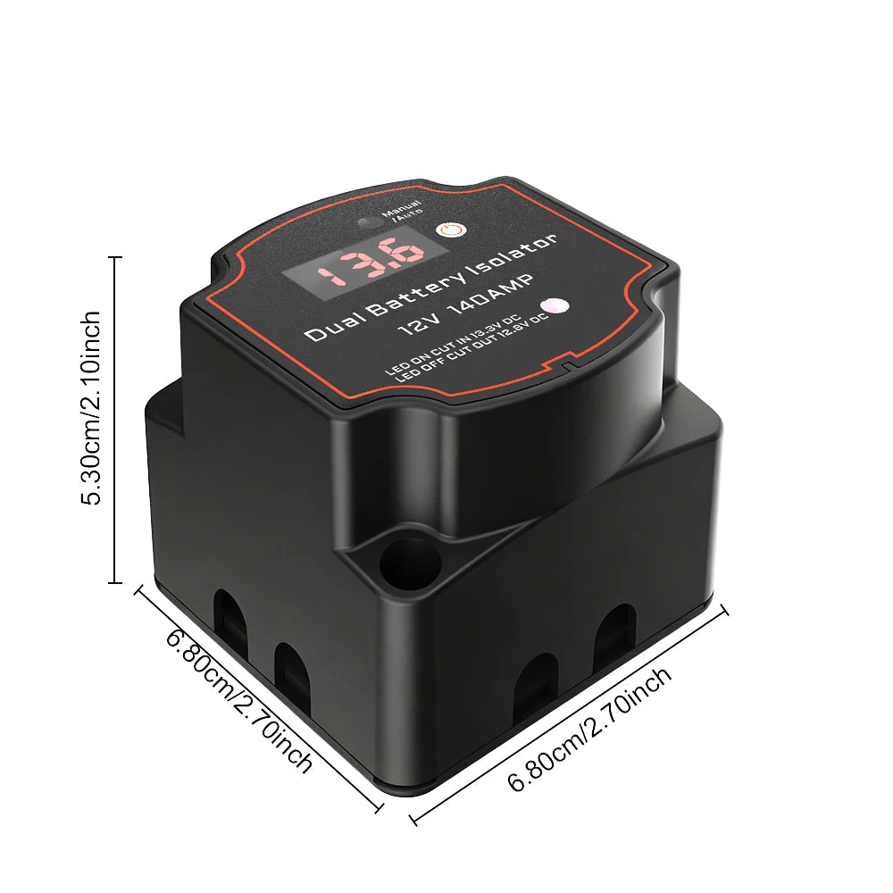 Car Smart Battery Isolator 12V 140A Voltage Sensitive Relay VSR Split Zpaxo