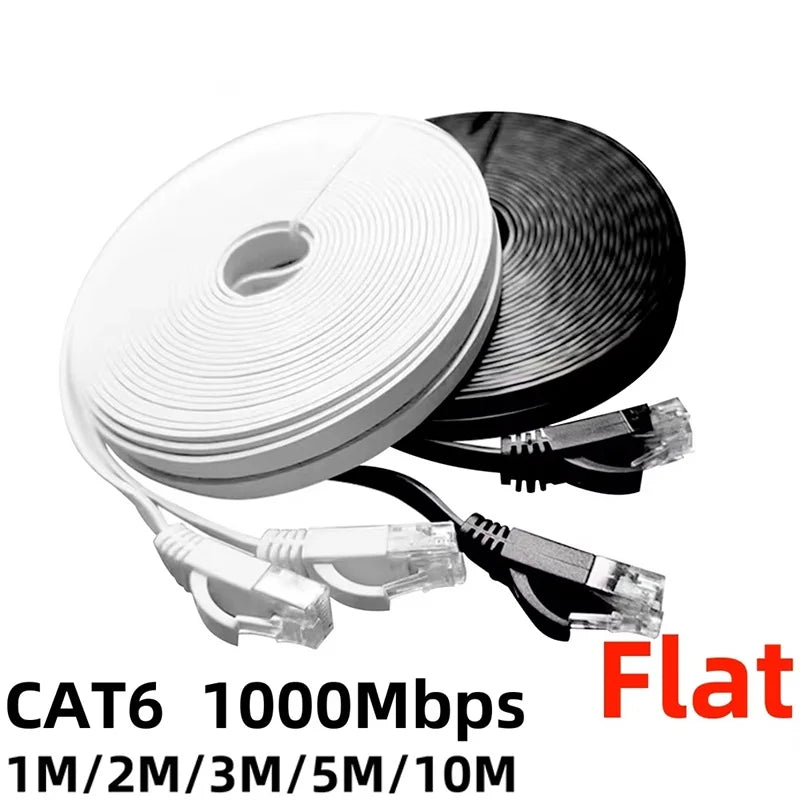 Cable CAT6 Flat Ethernet RJ45 Patch LAN CAT 6 Oxygen Copper Gigabit Zpaxo