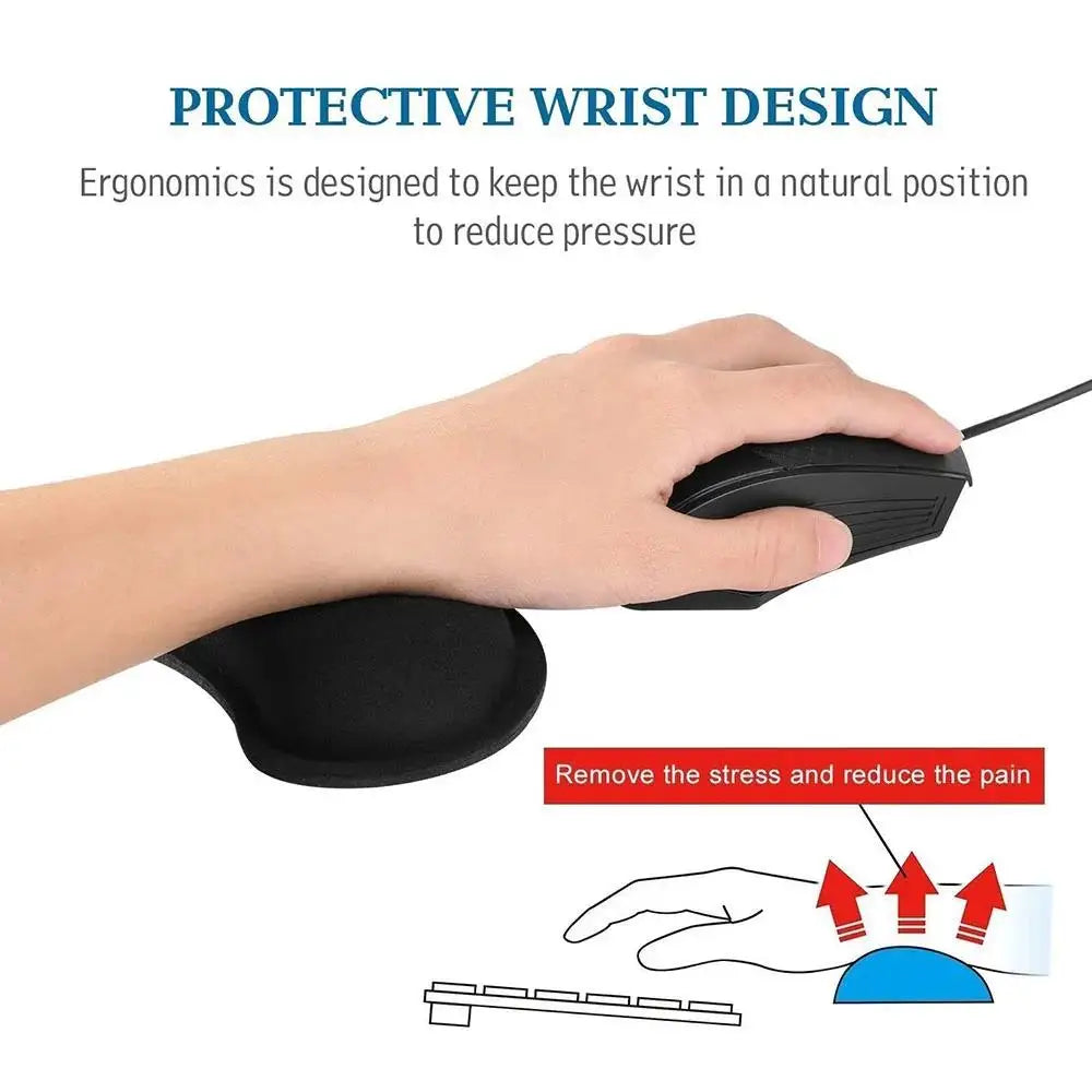 Keyboard Mouse Wrist Rest Pad Memory Foam Hand Support Ergonomic Zpaxo