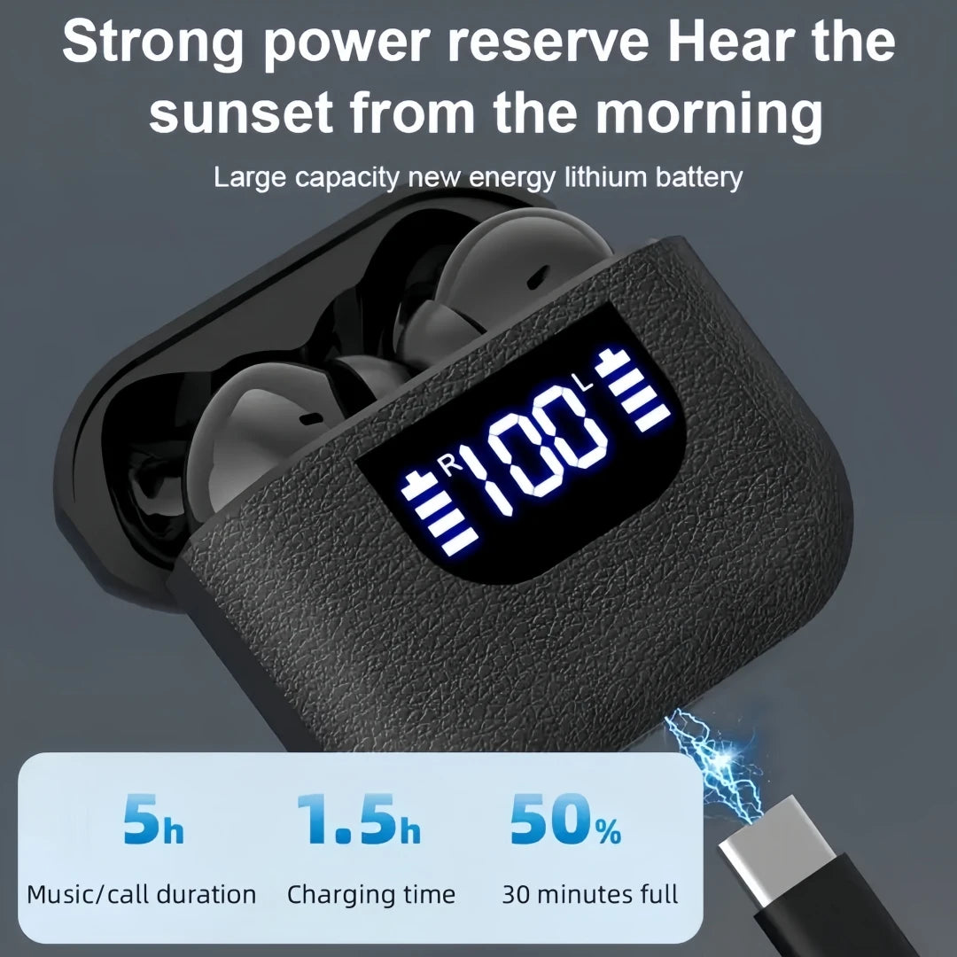 Headphones True Wireless Earbuds 60H Playback Ear Buds Charging Case Zpaxo