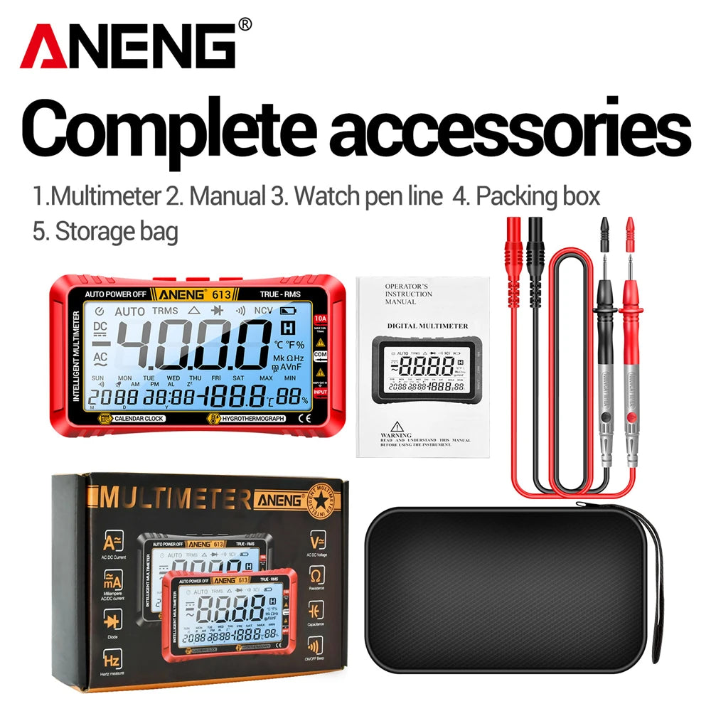 3 in1 AC DC Voltage Current Resistance Capacitance Measurement Zpaxo Red