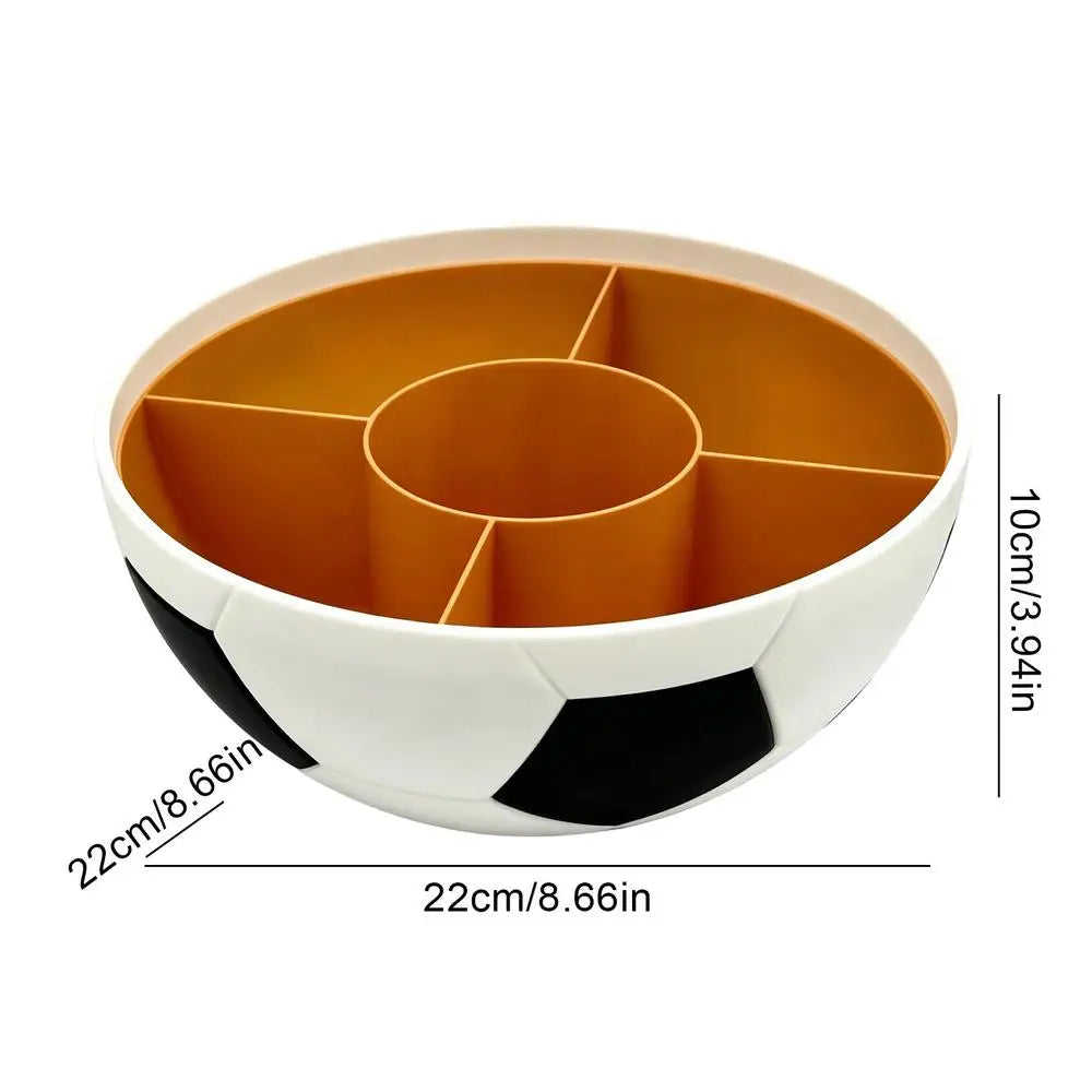 Serving Bowls Soccer Pattern Snack Tray Divider Candy Bowl Watching Zpaxo A China Mainland