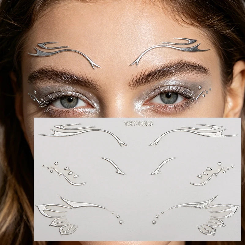 Holographic Laser Eye Makeup Stickers – Eyeliner & Face Art