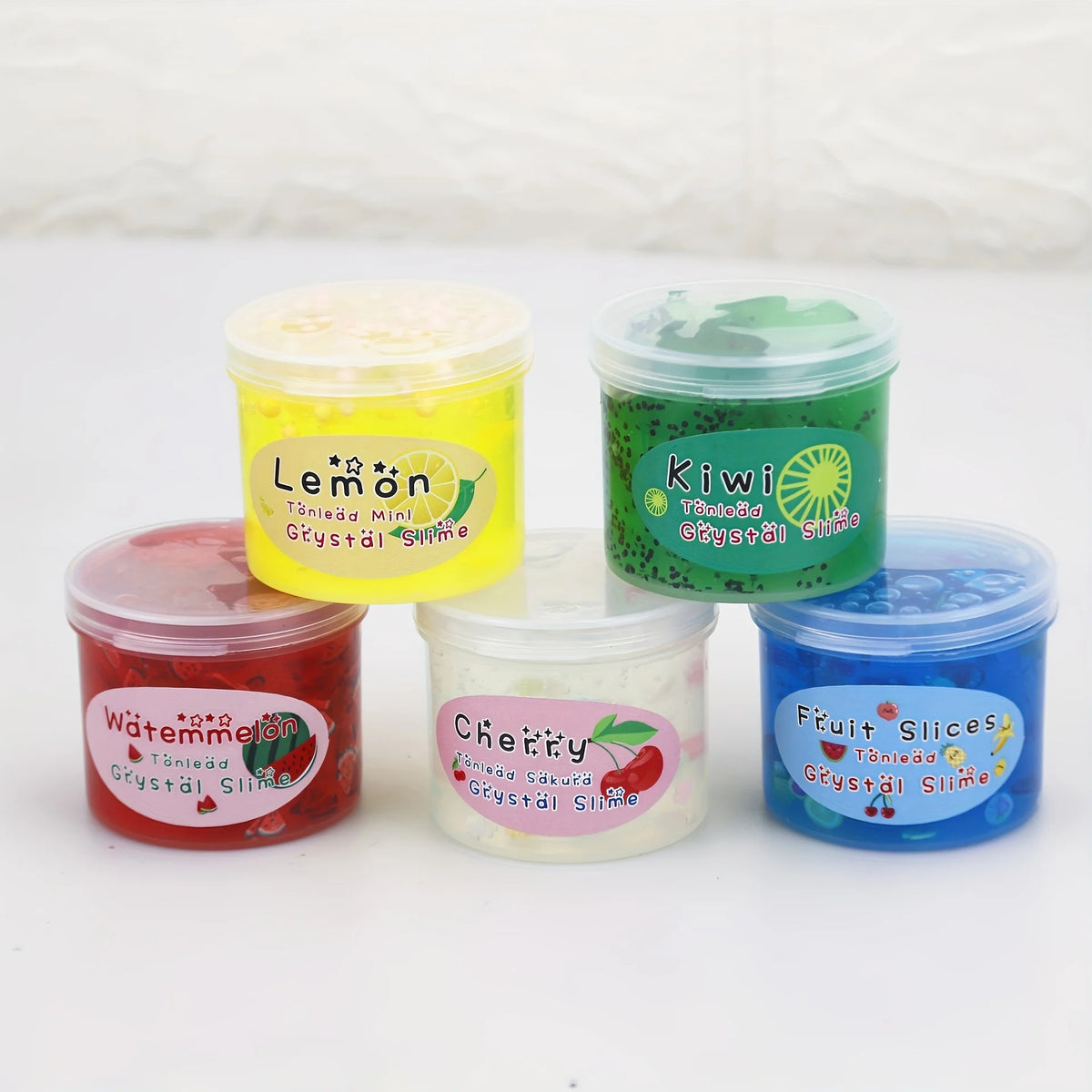 Crystal Mud Slime Fruit Coconut Soft Ceramic Chip Slice Decompressing Zpaxo