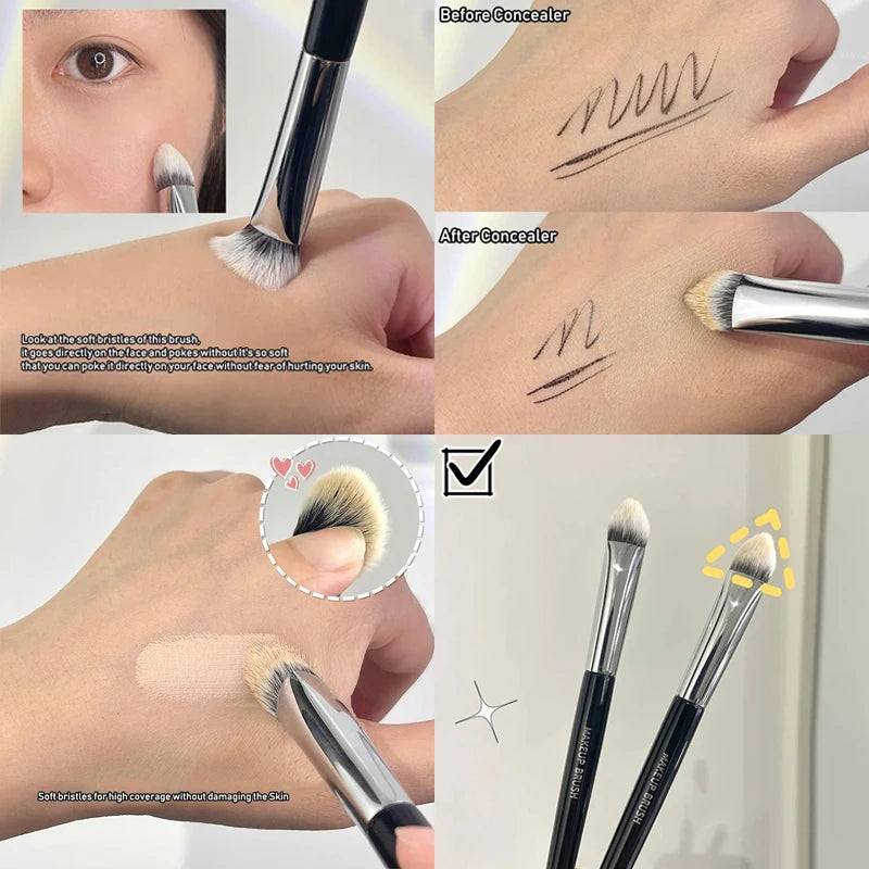 Concealer Makeup Brush Triangle Beveled Precision Soft Smudge Brushes Zpaxo