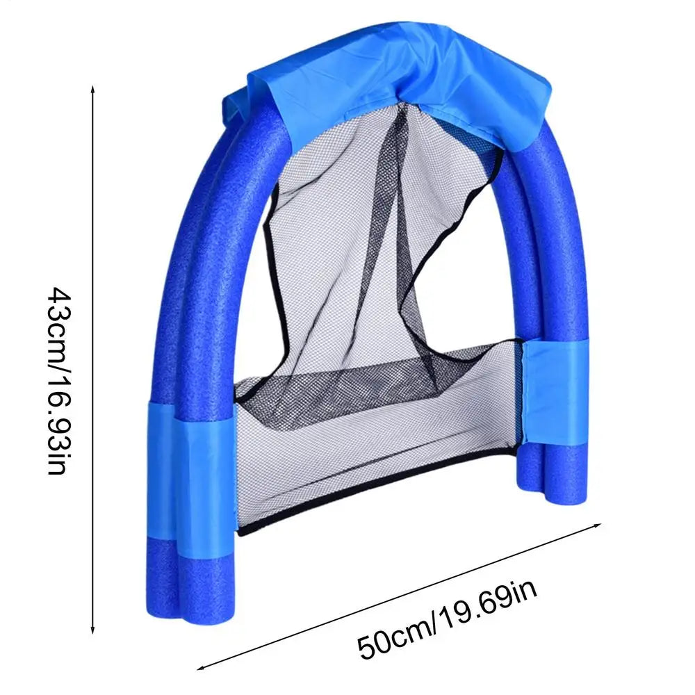 Inflatable Double Layer Floating Chair Ergonomic Backrest Pool Lounge Zpaxo D