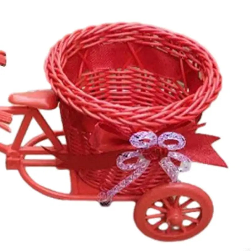 Bicycles Woven Basket Versatiles Rattans Bike Mounted Planter Indoor Zpaxo