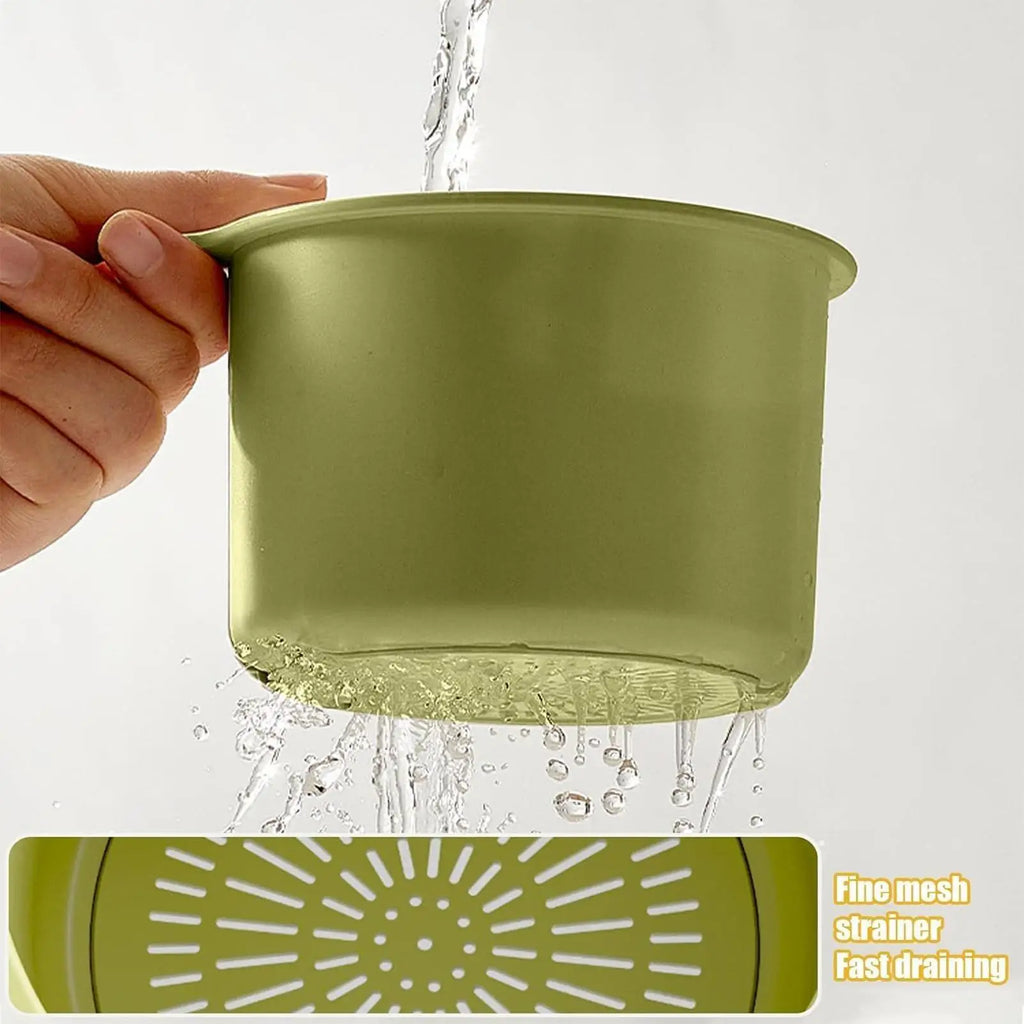 Kitchen Sink Strainer Basket One-click Opening Hanging Filter Faucet Zpaxo