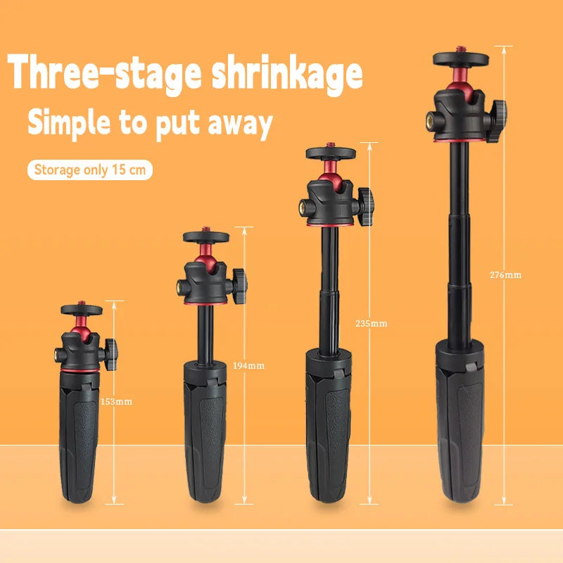 Mini Extendable Desktop Tripod Handle Grip Stand Flexible Ballhead 1 Zpaxo