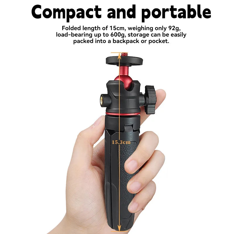 Mini Extendable Desktop Tripod Handle Grip Stand Flexible Ballhead 1 Zpaxo