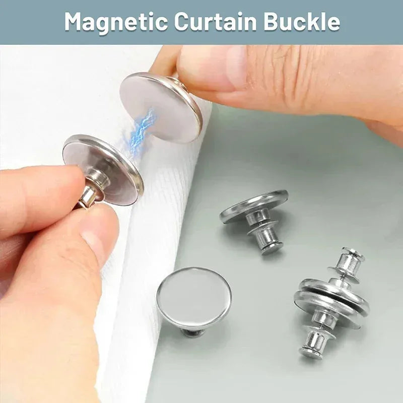 4 8 Pair Magnetic Curtain Hooks Removable Clips Prevent Light Zpaxo