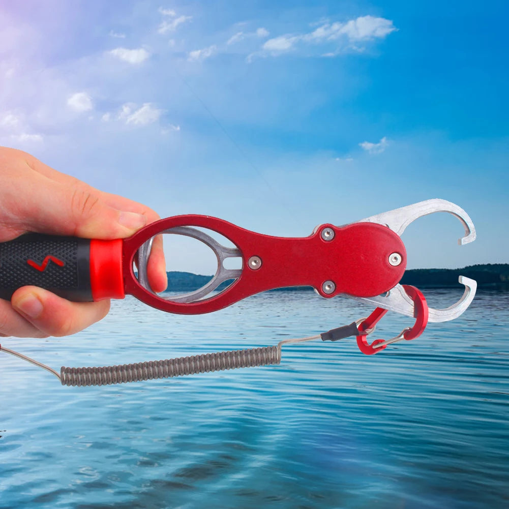 Fishing Pliers Fish Lip Gripper Weight Scale Line Split Ring Tool Zpaxo
