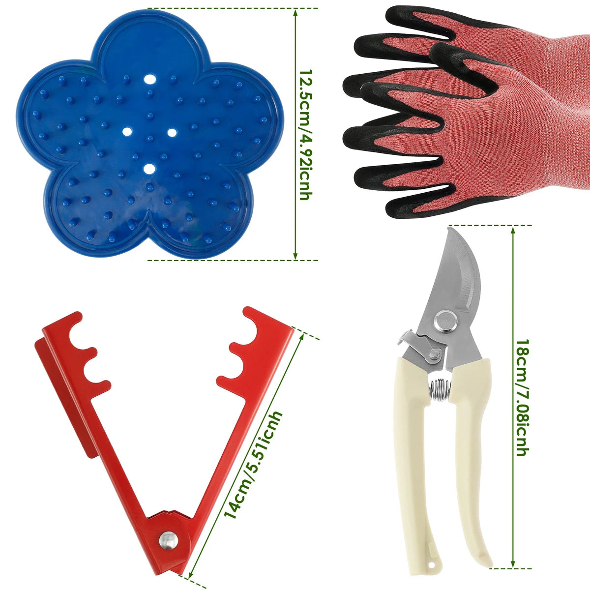 Rose Leaf Thorn Stripper Portable Garden Hand Tool Set Ergonomic Rose Thorn Remover Tool Labor-saving with Gloves for Gardening Zpaxo Set2