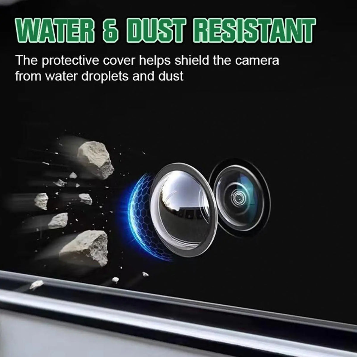 Backup Camera Rain Shield 2-Piece Protective Weatherproof Automobile Zpaxo