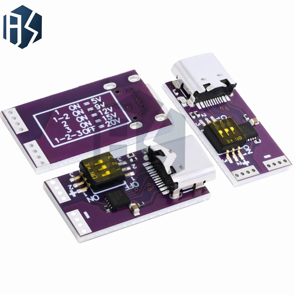 ‌100W USB Type-C PD Decoy Trigger Module with 5V/9V/12V/15V/20V Fixed Output & 5A Fast Charging for Laptops/Motors/LEDs Zpaxo