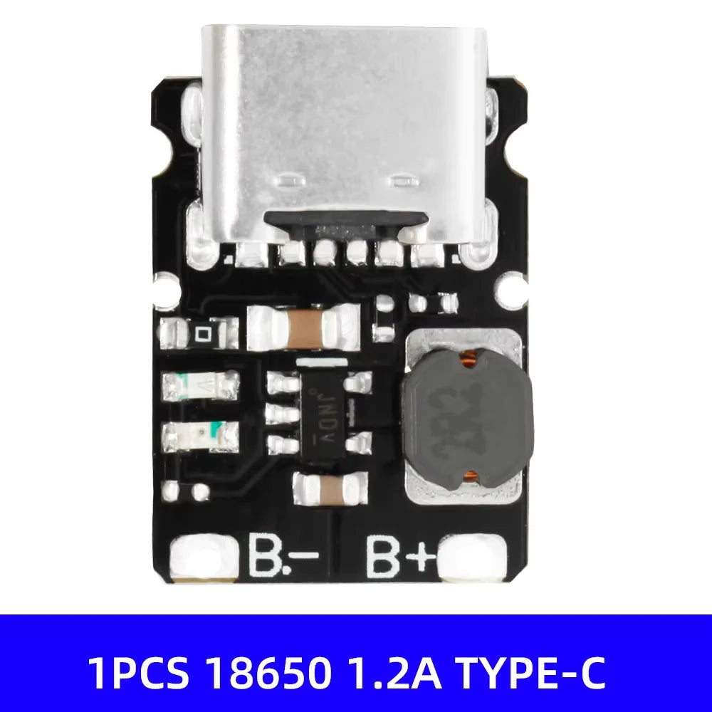 Mini Lithium Battery Charging Module 1A 1 2a Board TP4056 18650 Zpaxo 1PCS TYPE-C 1.2A