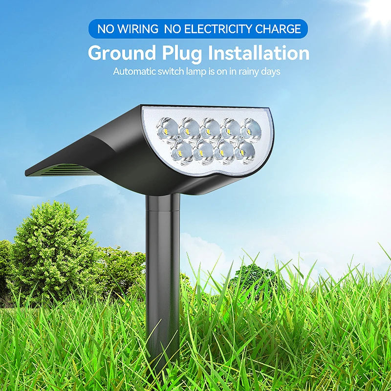 Solar Powered Tree Light Outdoor Dual-use Spotlight Landscape Zpaxo