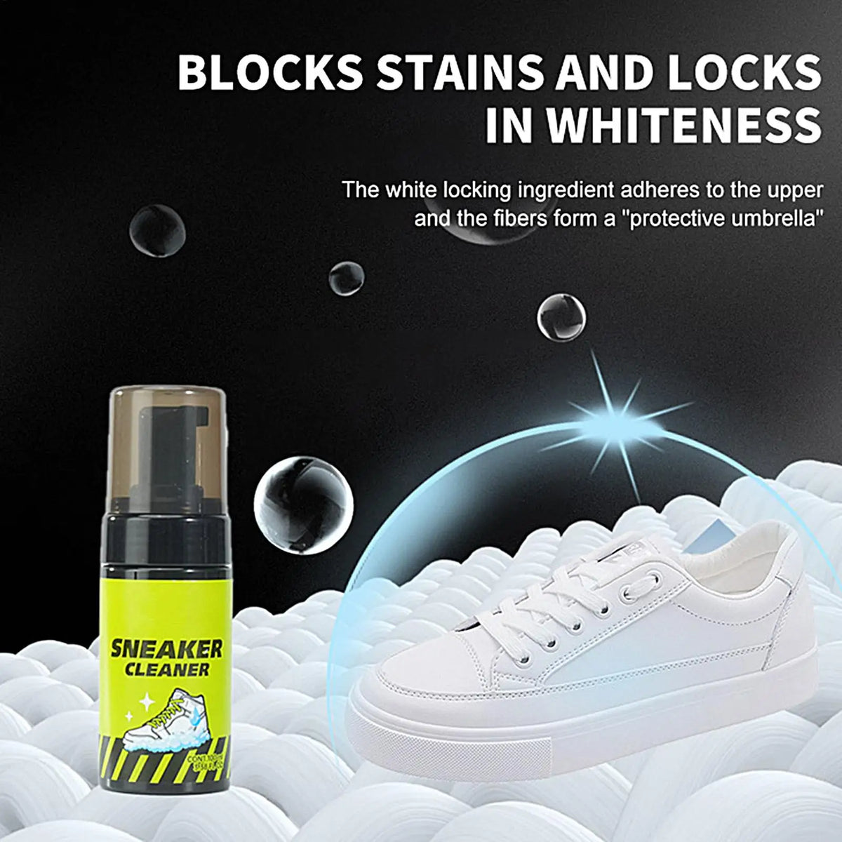 Shoe Cleaning Foam Waterless Cleaner White Sneaker Care Basketball Zpaxo