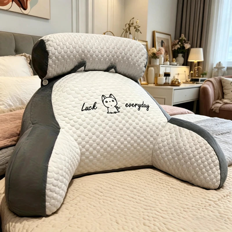 Ergonomic Reading Pillow Adjustable Back Support Soft Lumbar Bed Sofa Zpaxo