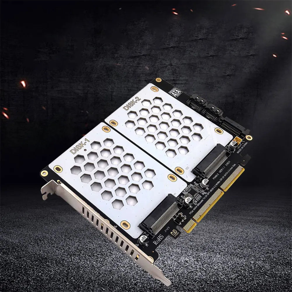 U 2 Dual-disk Adapter Card SATA Hard Drive PCIE4 0 Split U2 PCI E PCIe Zpaxo