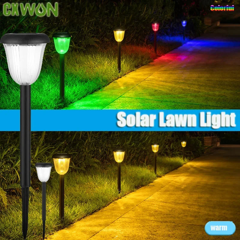 Solar Lights Outdoor Garden Colorful Warm Light Lantern Waterproof Zpaxo