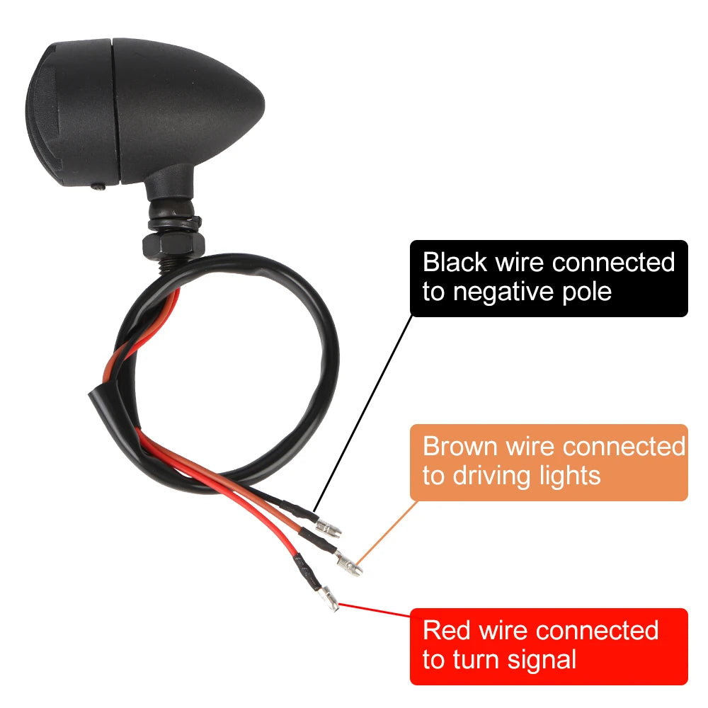 Metal Honda Suzuki Cafe Racer Flasher Halogen Turn Signal Retro Fence Zpaxo