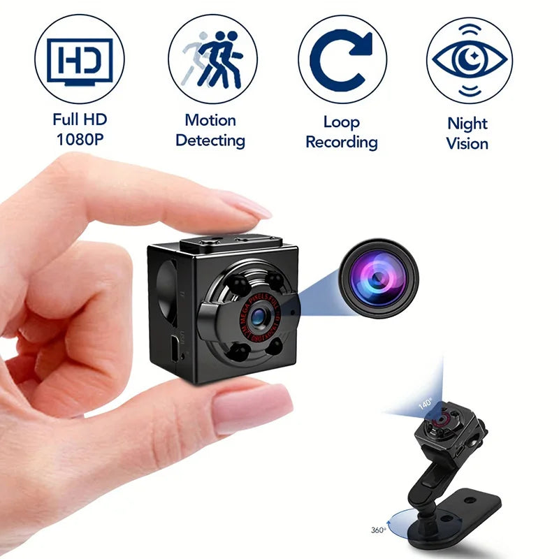 Mini Camera HD 1080p Portable Small Cam Night Vision Motion Detection Zpaxo