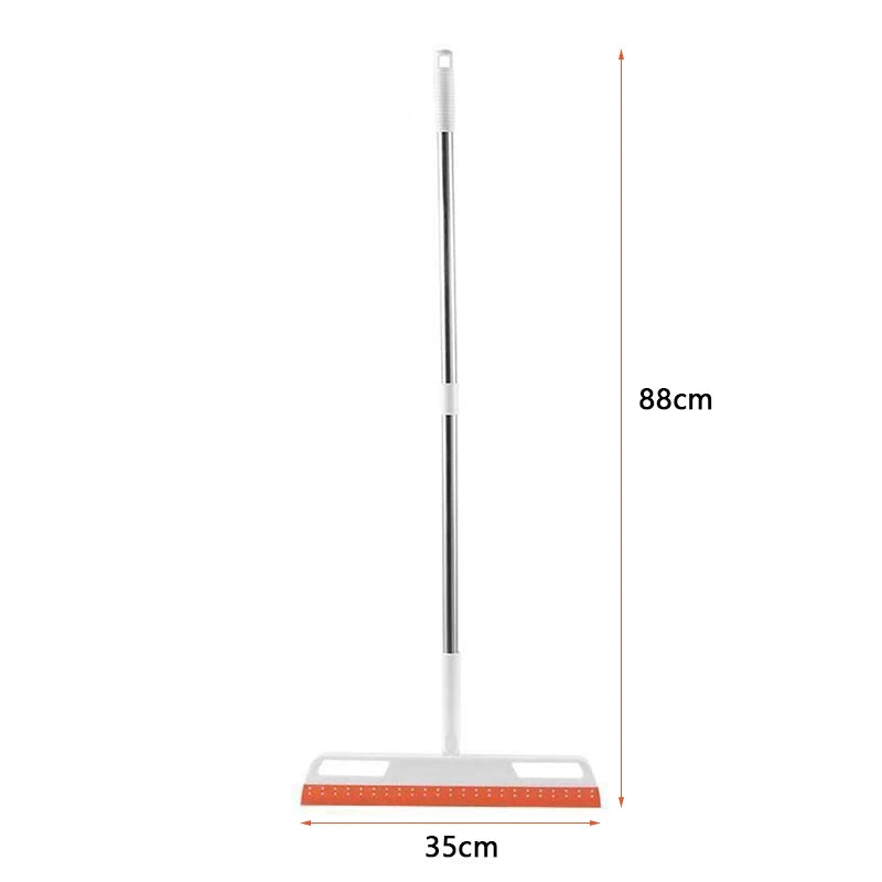 Silicone Scraper Broom Magic Wiper Place Glass Floor Mop Household Zpaxo WHITE