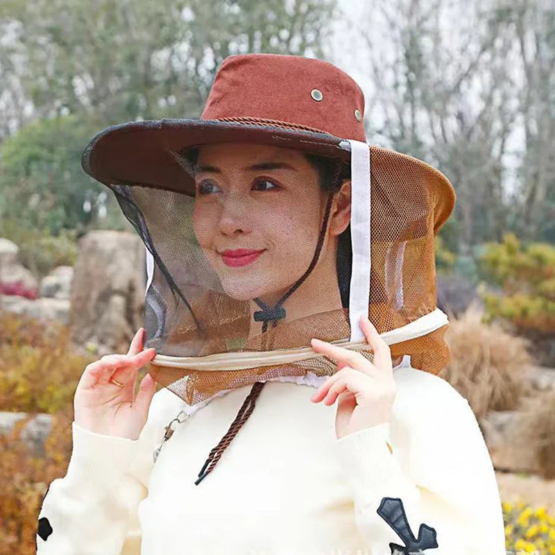 Beekeeper Protective Hat Anti Bee Fabric Nylon Net Yarn Beekeeping Zpaxo