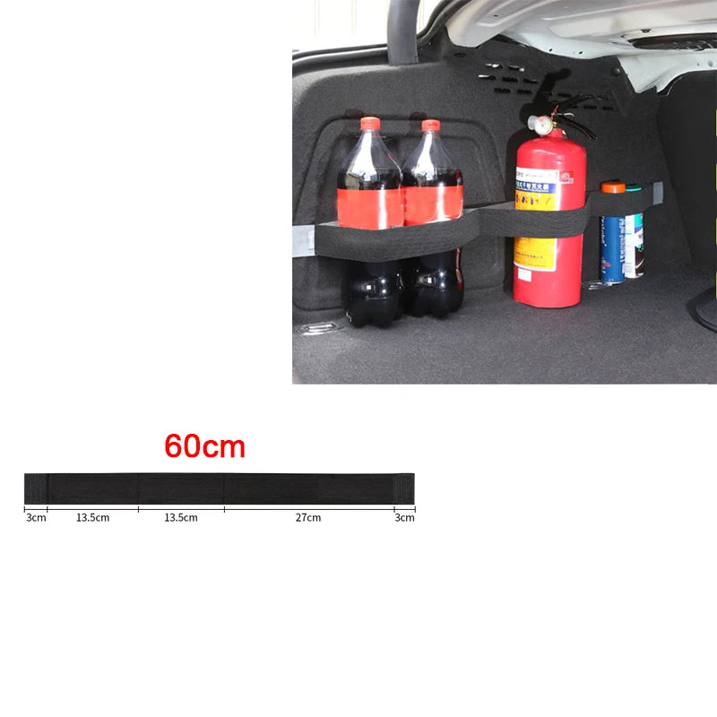 Car Back Rear Trunk Storage Mesh Fixed Straps Interior Organizer Zpaxo 60CM Type C