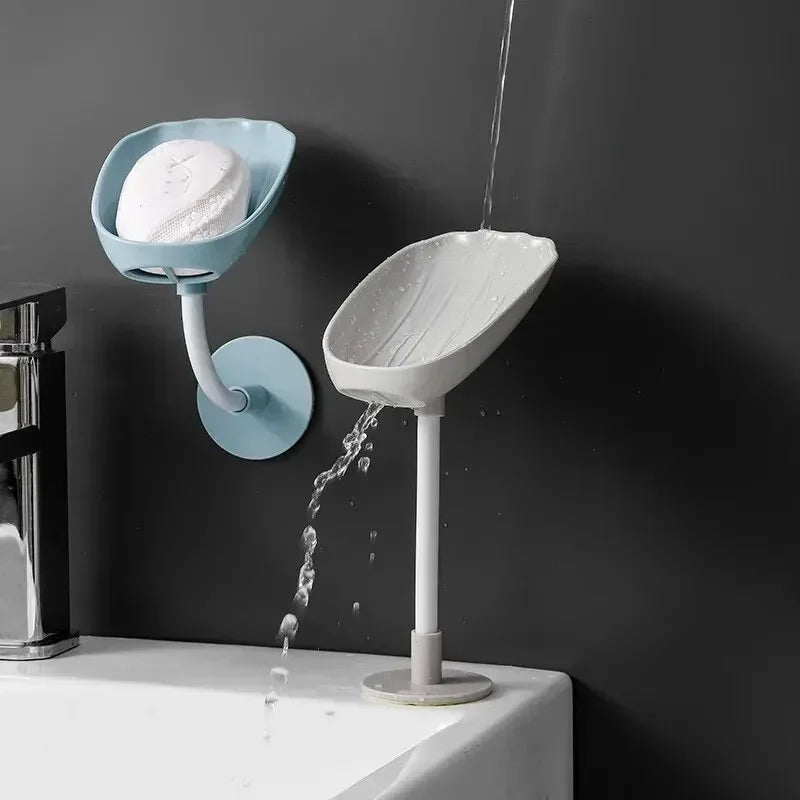 Upgraded Soap Box Drainage Double Grid Rack Wall Mounted Toilet Cover Zpaxo