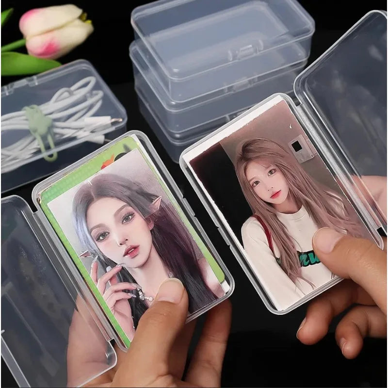 Transparent Plastic Card Boxes Waterproof Playing Holders Poker Board Zpaxo