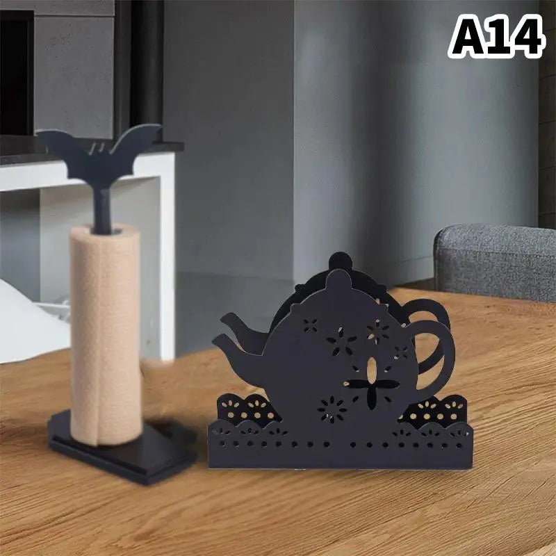 CM1Pc Elegant Iron Art Tissue Box Homestay Napkin Holder Kitchen Zpaxo A14