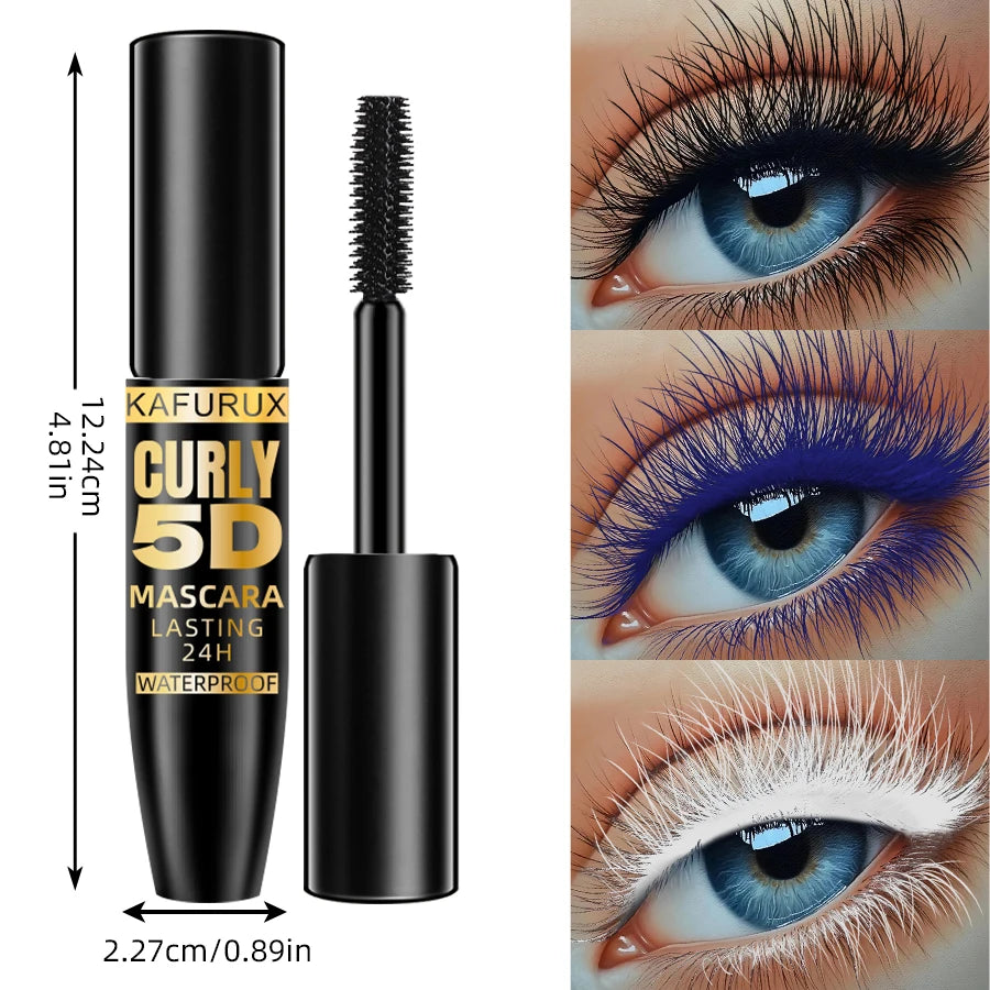 9 Colors 5D Mascara Blue White Green Black Thick Curl Waterproof Zpaxo