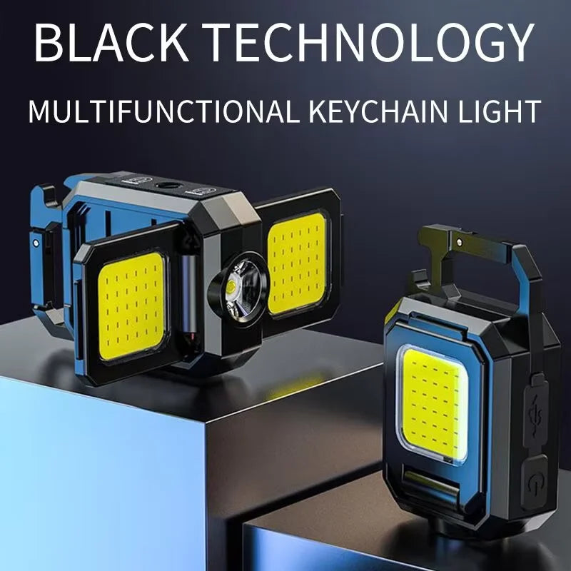COB Keychain Work Light Dual Source 5Mode Rechargeable Lumens Zpaxo