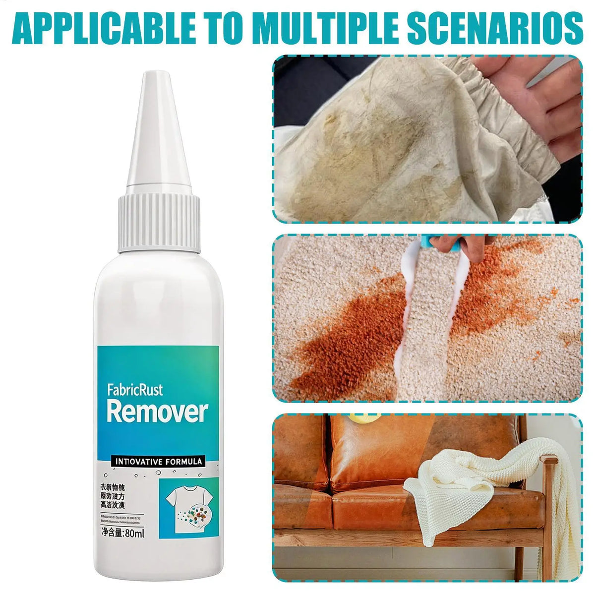 Fabric Rust Remover Multi Cleaner Fast Powerful Instant Eraser Zpaxo