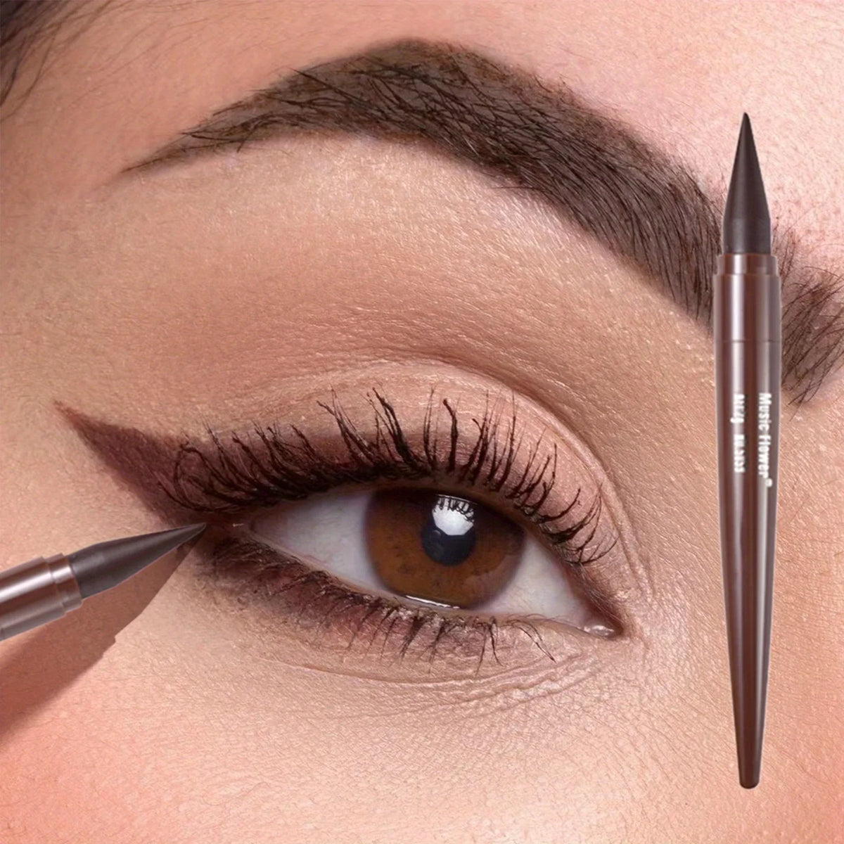 Liquid Eyeliner Long-lasting Waterproof Smudge Proof Pen Women Zpaxo Brown