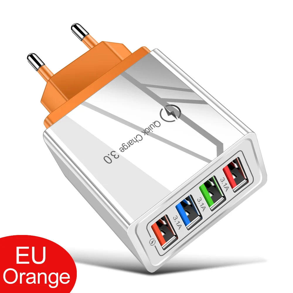 Iphone 14 USB Charger Quick Charge 3 0 Samsung Xiaomi Mi Tablets Zpaxo EU Orange