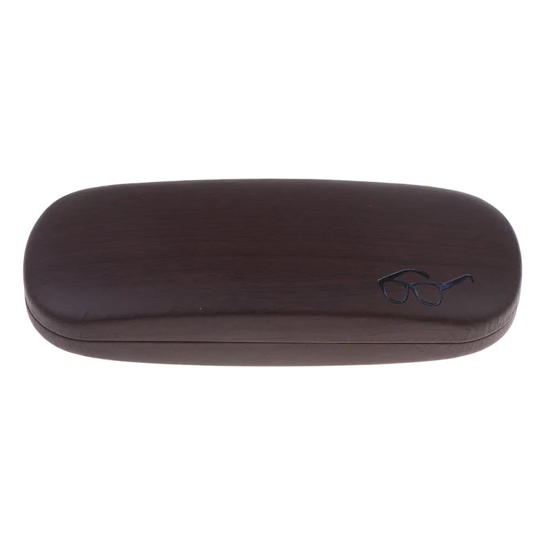 Chic Wood Grain Leather Eyeglass Case Box Men Women Reading Glasses Zpaxo A2